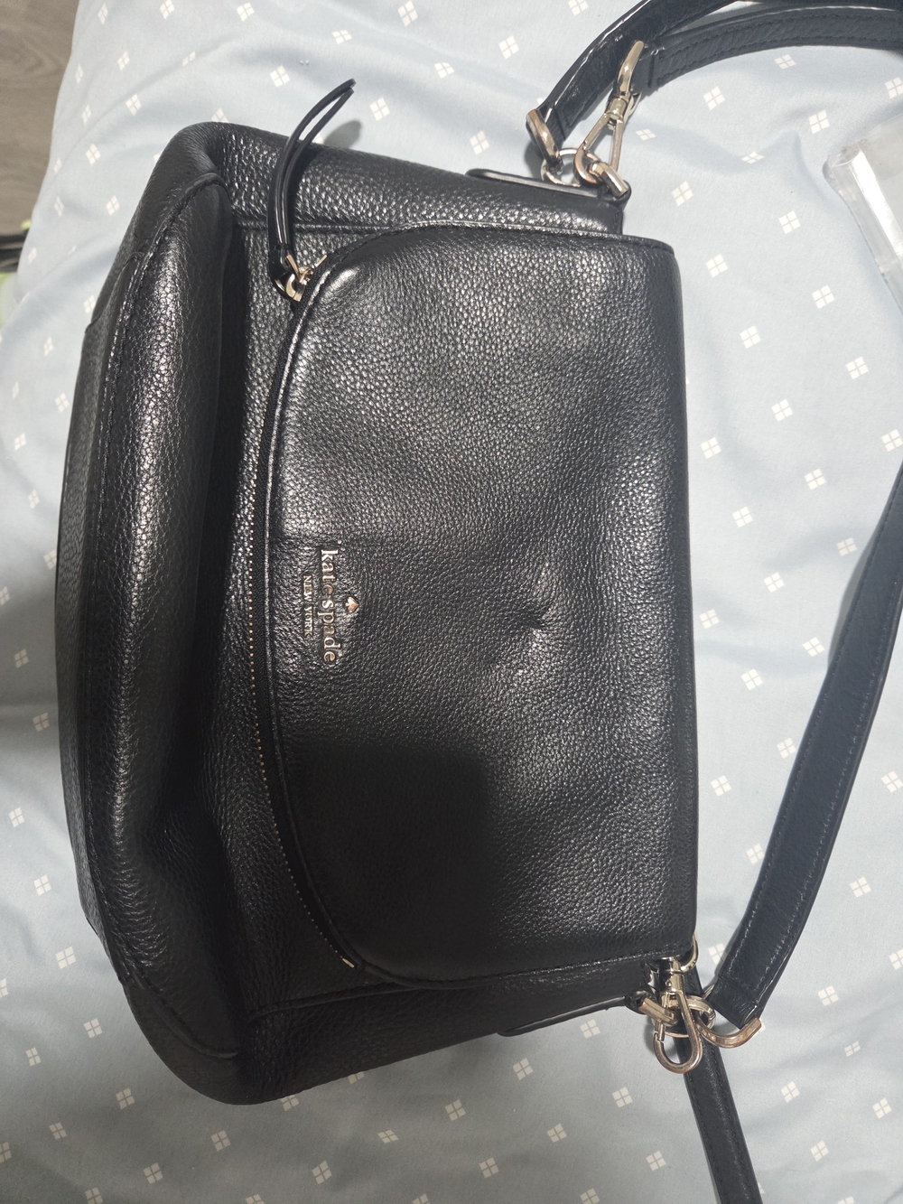 kate spade Black Pebbled Leather Crossbody Bag